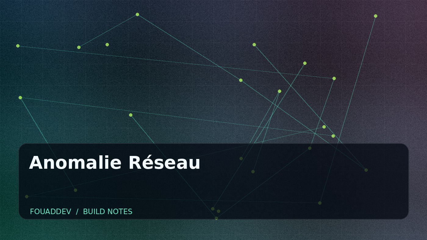 Capture du projet Anomalie Réseau