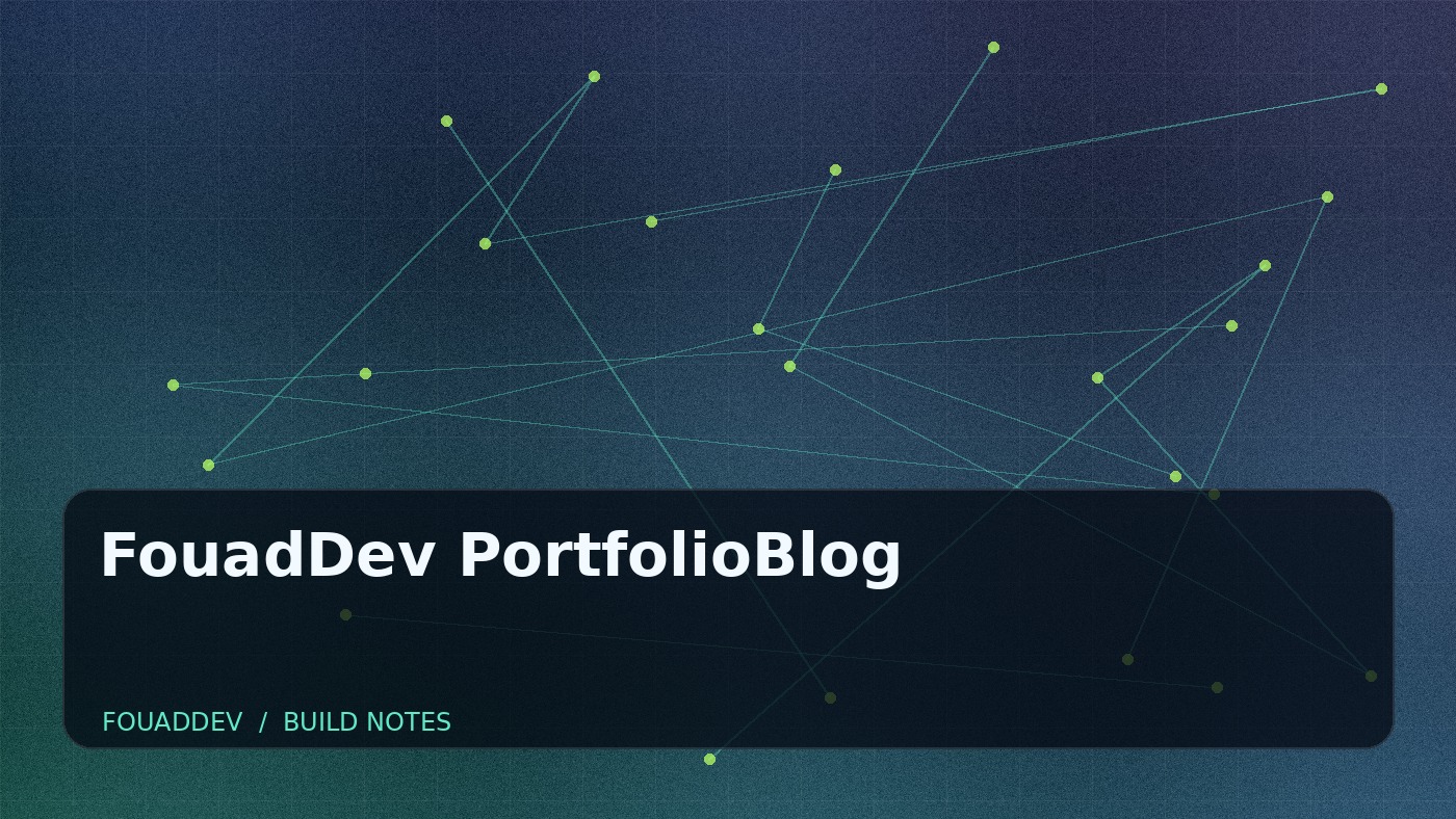 Capture du projet FouadDev PortfolioBlog