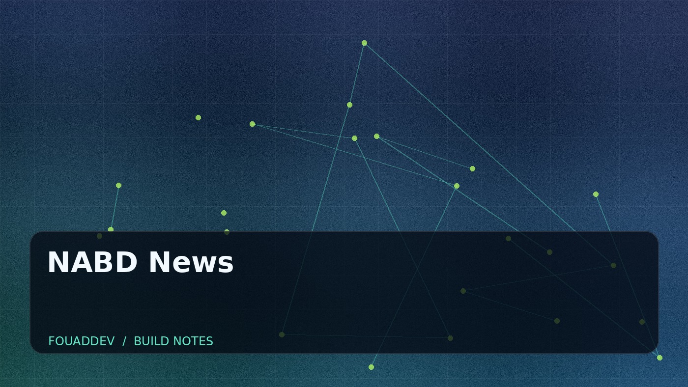 Capture du projet NABD News