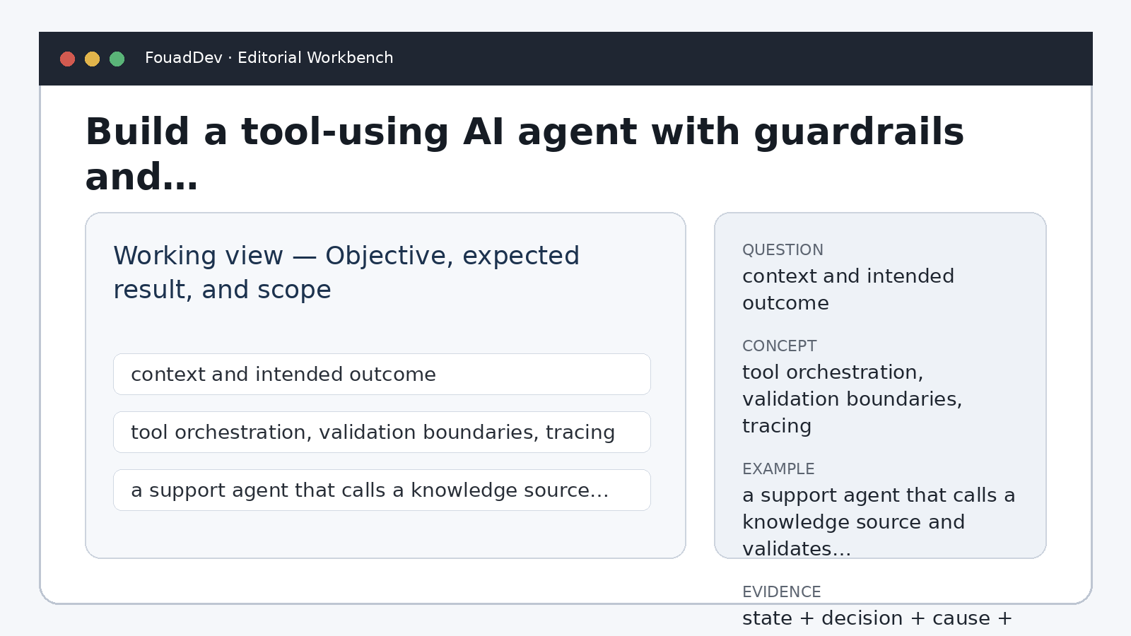 Build a tool-using AI agent with guardrails and tracing