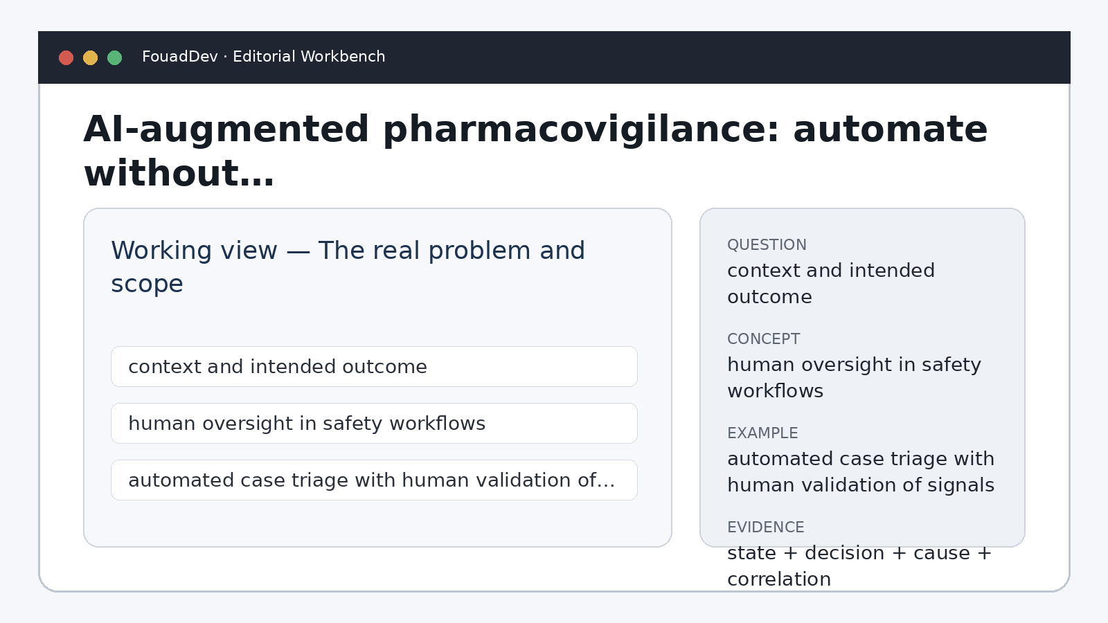 Pharmacovigilance augmentée par IA : automatiser sans retirer le jugement humain
