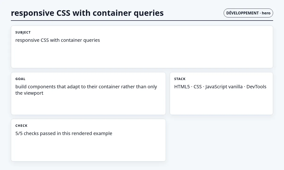 دورة متكاملة: CSS متجاوب باستخدام استعلامات الحاوية