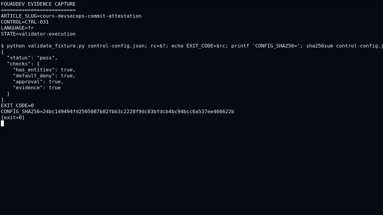 État technique de dependency review pour Cours DevSecOps : du commit à l’attestation vérifiable