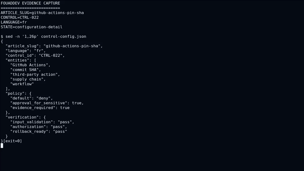 État technique de commit SHA pour GitHub Actions : pourquoi épingler une action sur son SHA complet