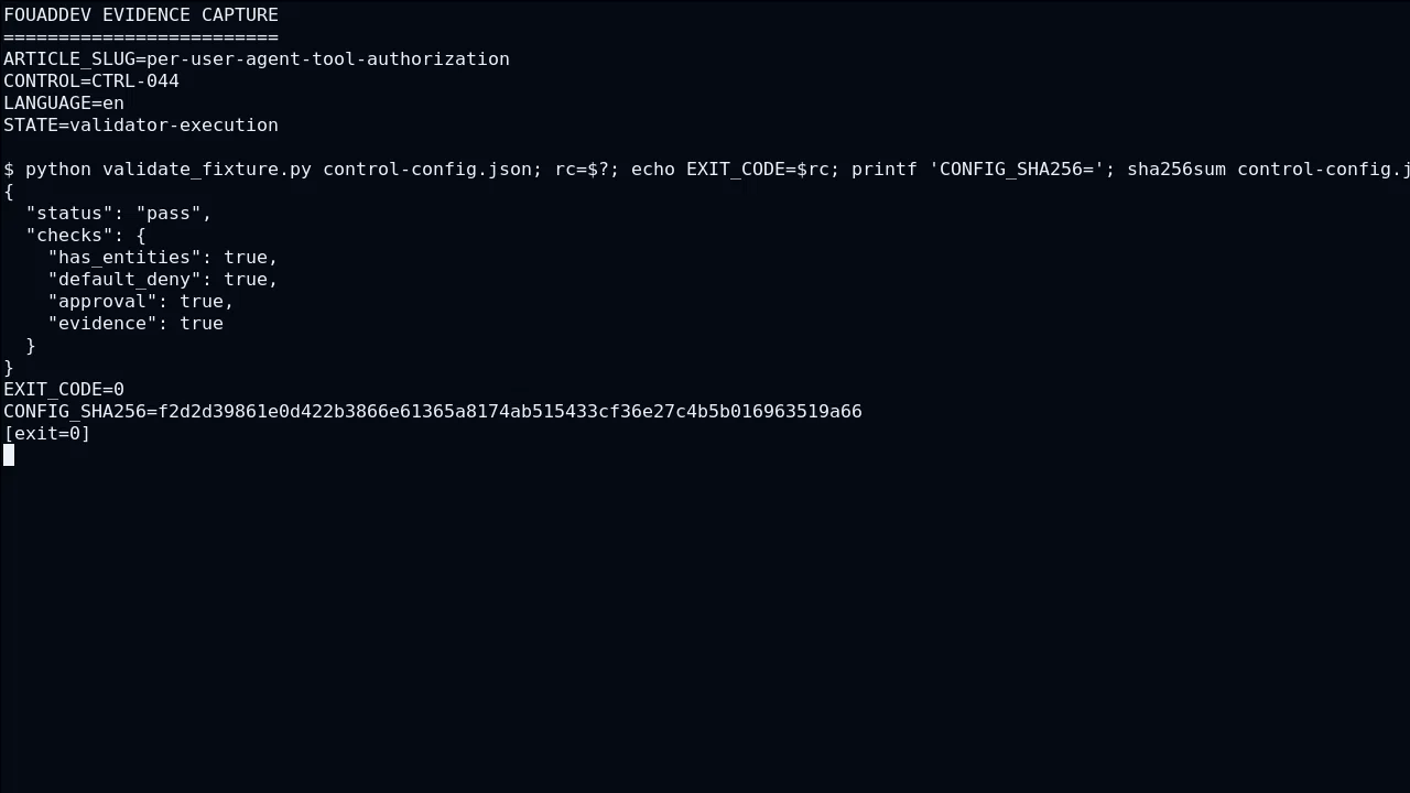 Technical state of tool call for Per-user tool authorization: never let the model become the policy engine