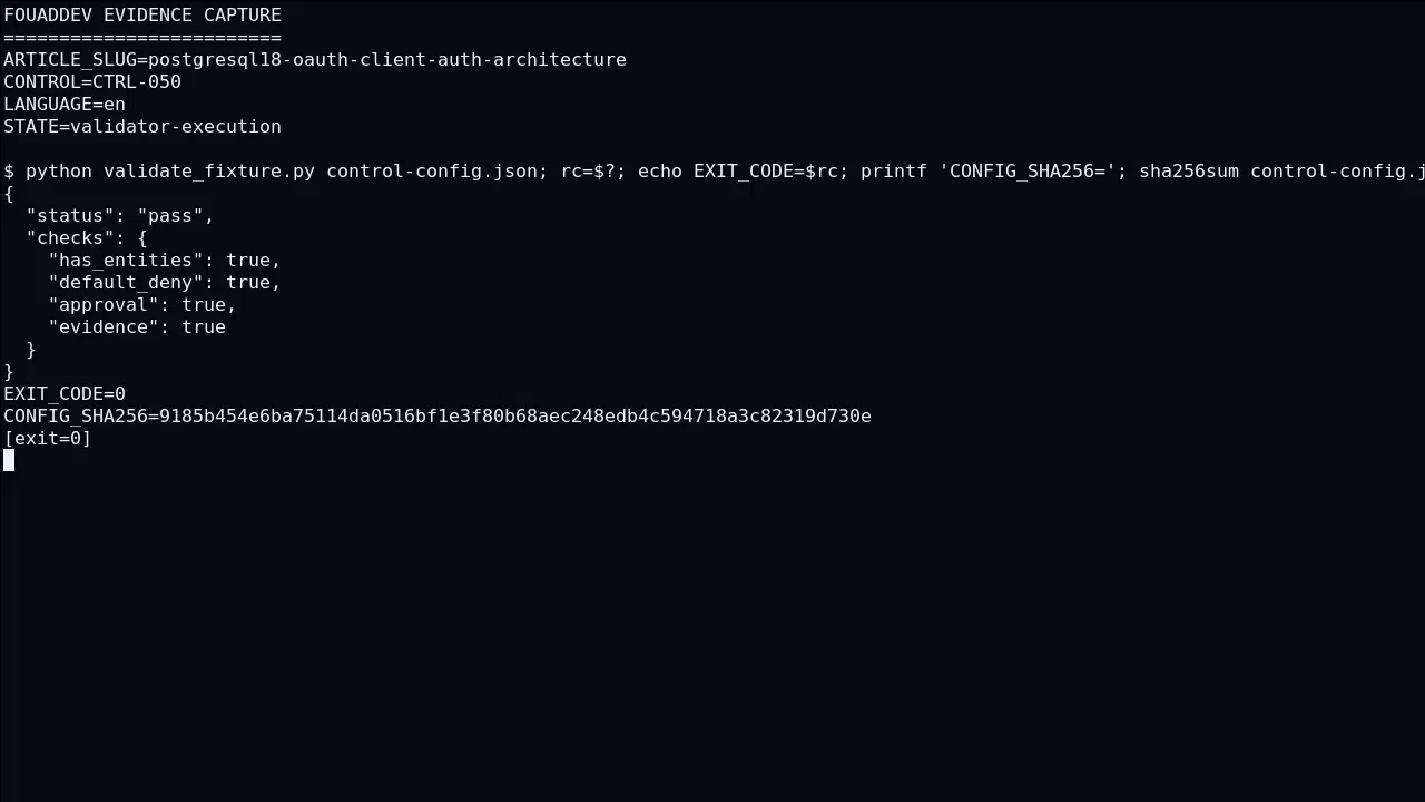 Technical state of libpq for PostgreSQL 18 OAuth client authentication: architecture before configuration