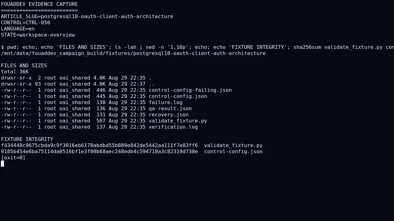 PostgreSQL 18 OAuth client authentication: architecture before configuration