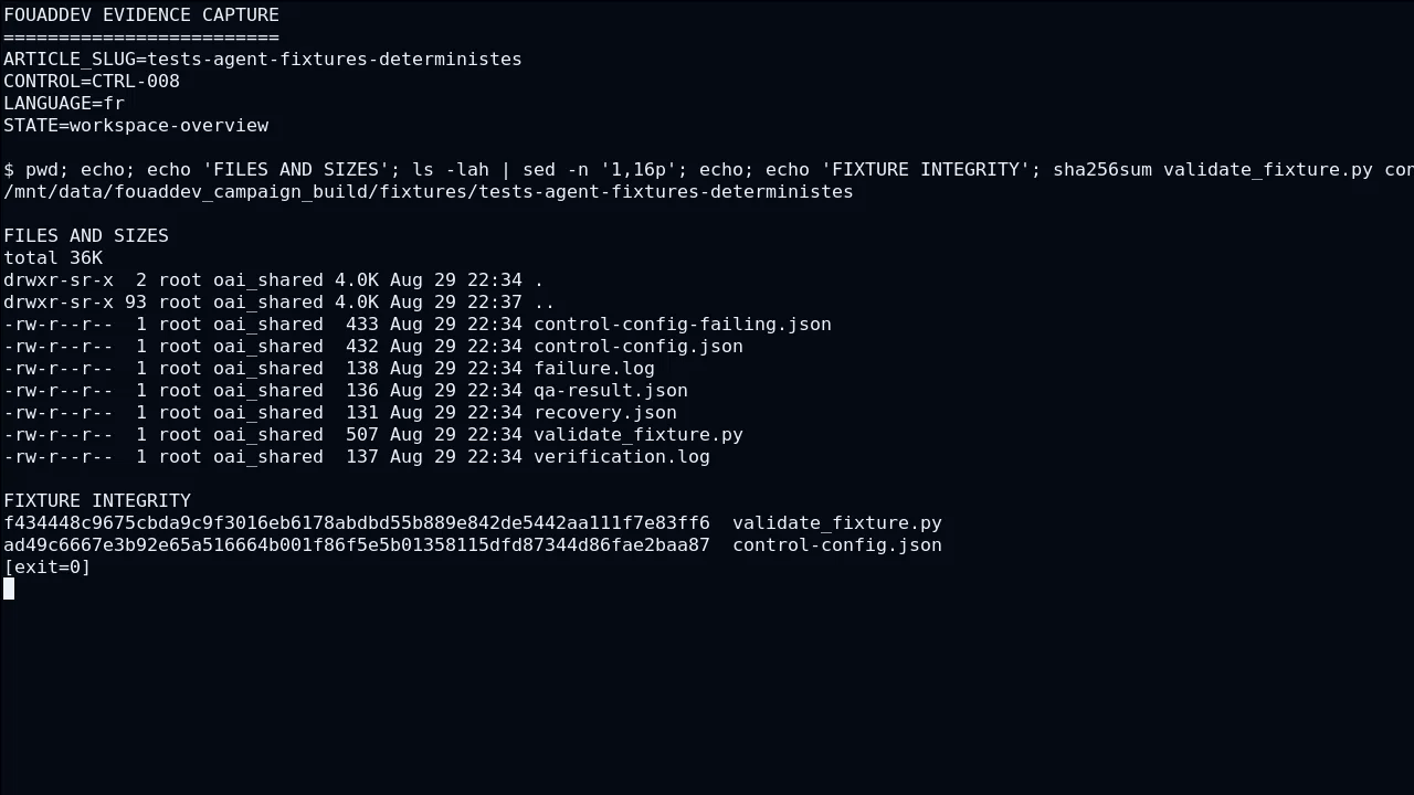 Tester un agent avec des fixtures déterministes avant les évaluations probabilistes